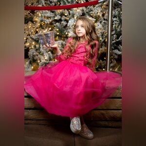 Hot Pink Formal Dress for Girls